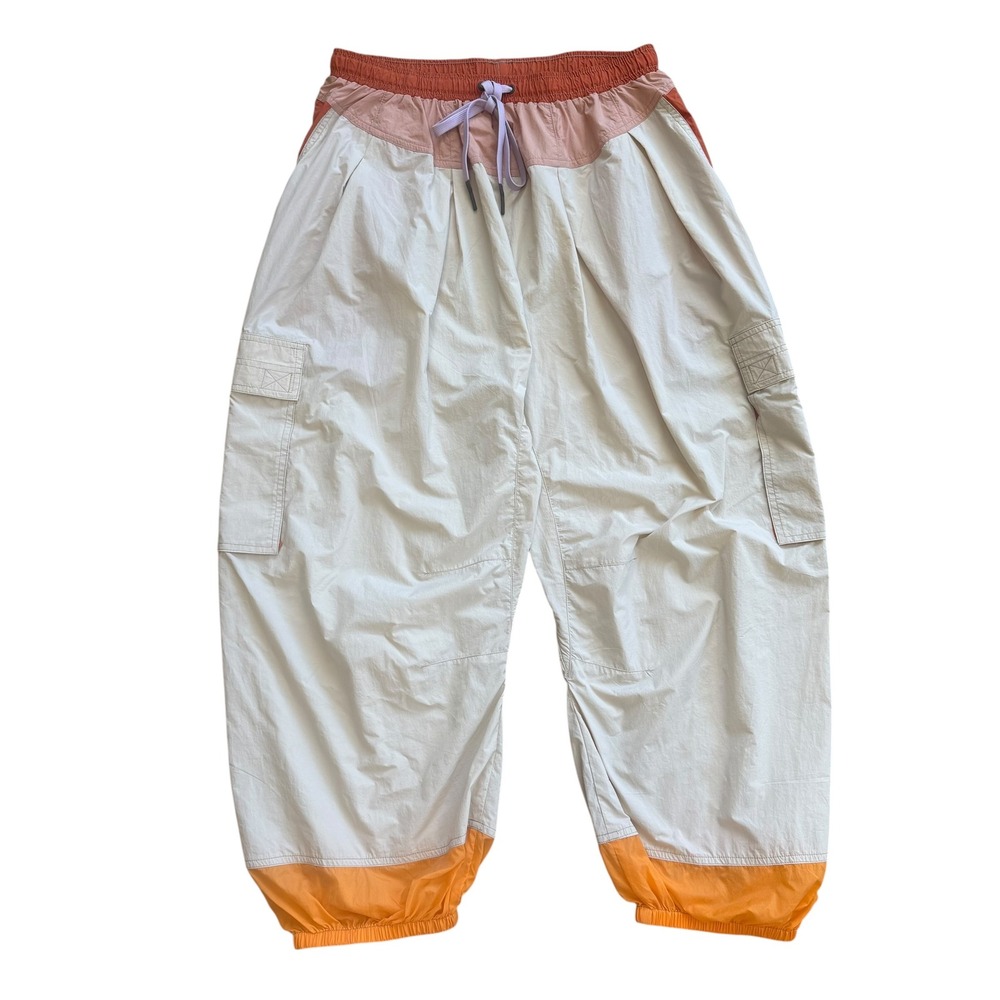 FP Movement by Free People Cream Track Joggers with Pink and Orange Accents - Picture 2 of 8